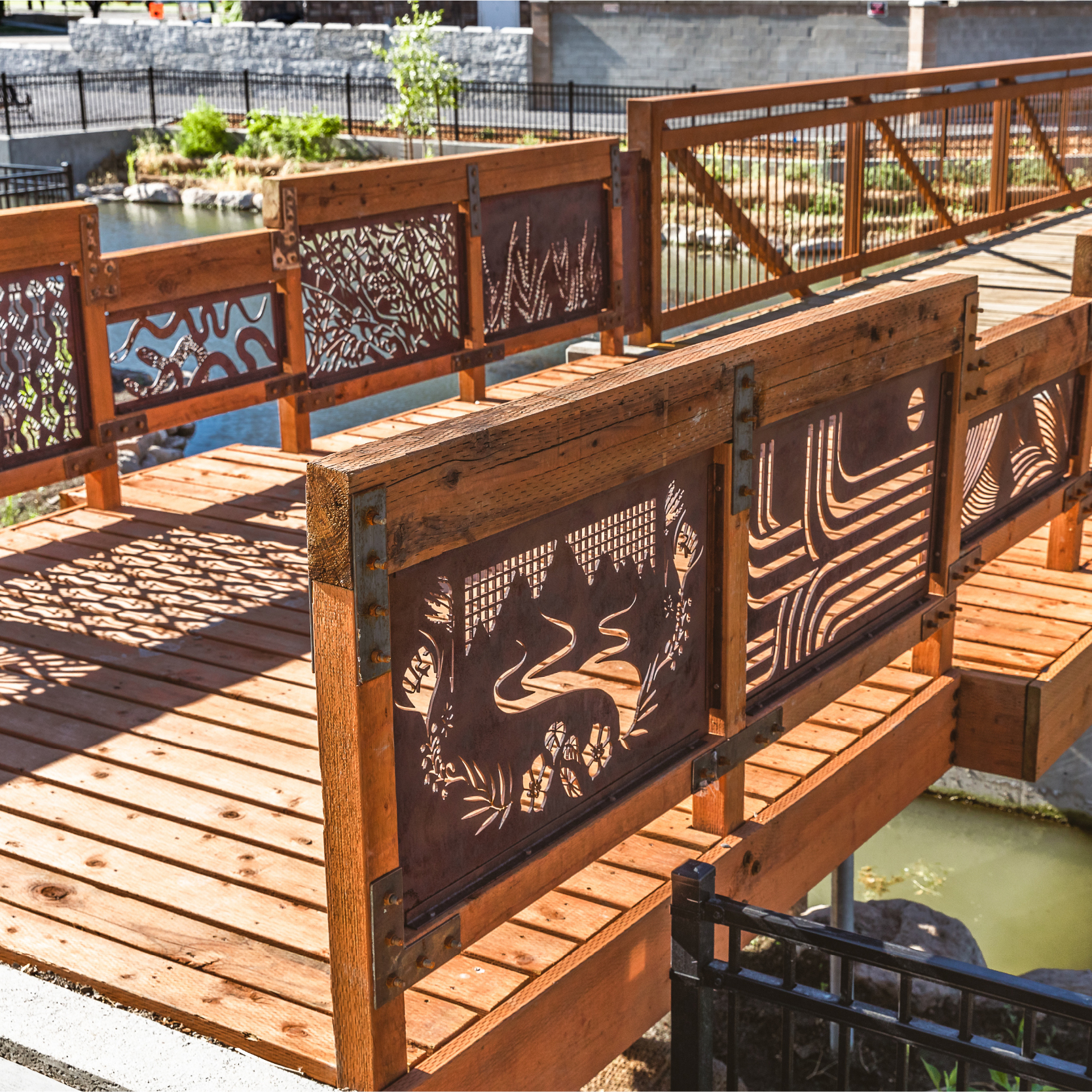 Three Creeks Confluence Bridge Art Installation in Salt Lake City
